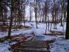 Park w Rzucewie zimą